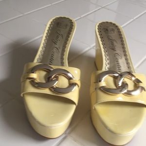 Juicy couture cream wedges